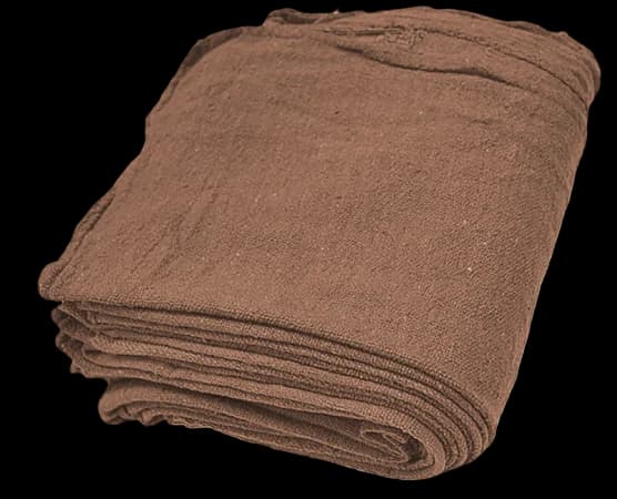 Brown Auto-Mechanic Shop Towels Rags 100% Cotton 14x14