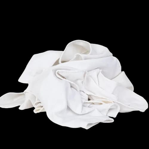 White Flannel Recycled Rags Polishing Cloths