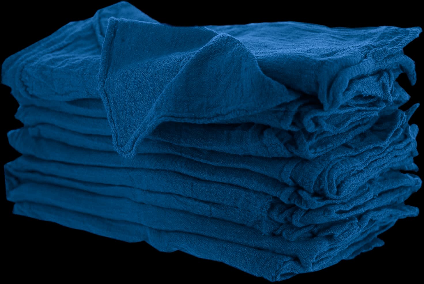 Blue Auto-Mechanic Shop Towels Rags 100% Cotton 14x14