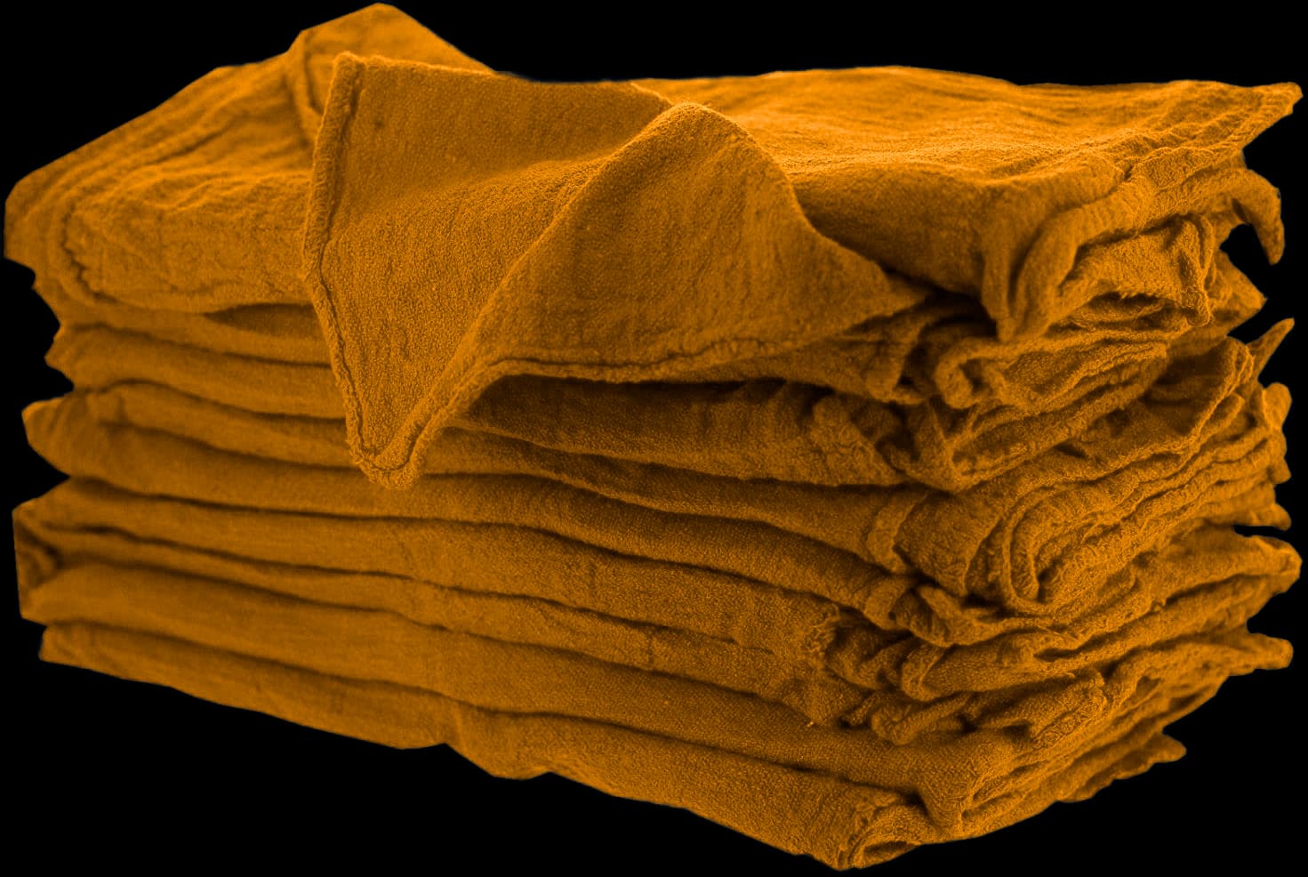 Orange Auto-Mechanic Shop Towels Rags 100% Cotton 14x14