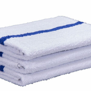 20x40 Blue Center Stripe Bath Towels