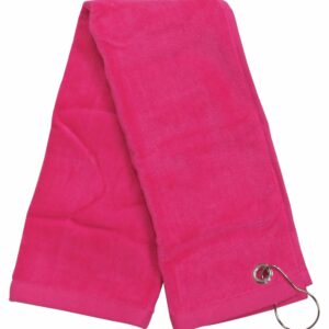 Hot Pink Tri-Fold Golf Towel