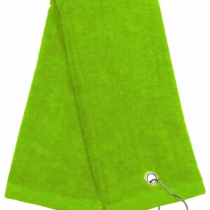 Lime Tri-Fold Golf Towel