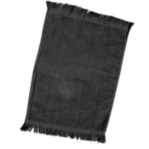 Black Fringed Towels