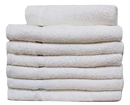 36 new white silver collection econ gym salon hand towels 15x25 kitchen towels 