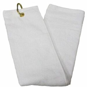 White Tri-Fold Golf Towel