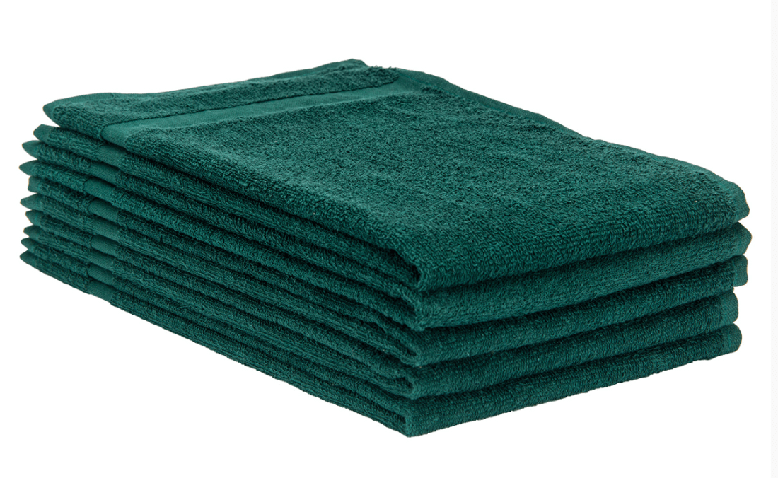 16x28 Bleach Proof Salon Towels, 3 lb/dz - Hunter Green