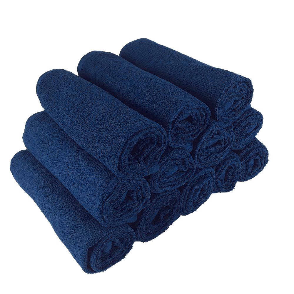 1 dozen new 16x27 blue stripe hand towels 3# per dozen heavy duty 12 pieces 