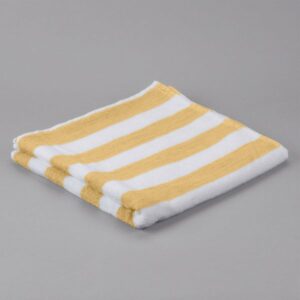30 x 60 Yellow Stripe Bleach Safe Pool Towels (100% Cotton) 9 lbs