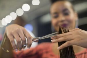 Hair Salon Cutting Hair