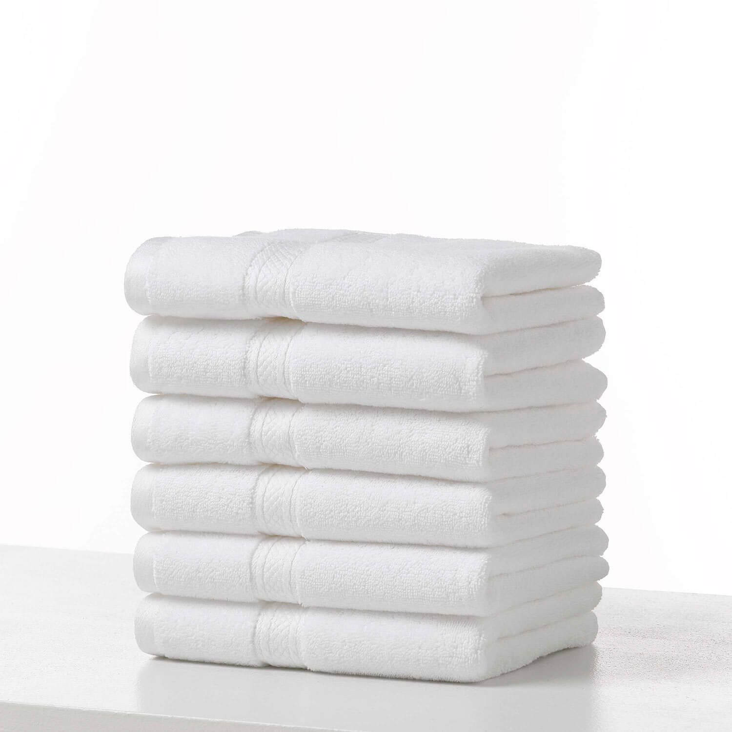 6 new white hair bath salon gym workout towels 24x48 100% cotton wholesale 