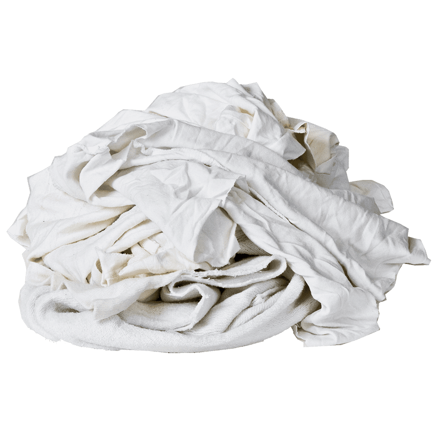 Bulk T-Shirt Rags - White - Pallet - Save Big on Rags