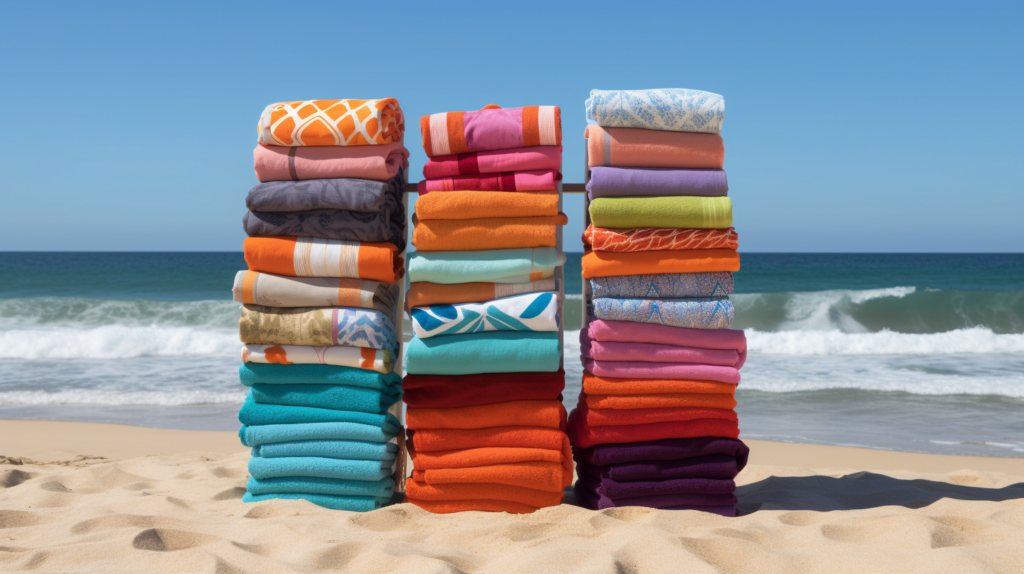 beach towels near by