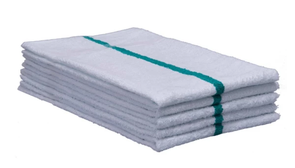Green Stripe Towels