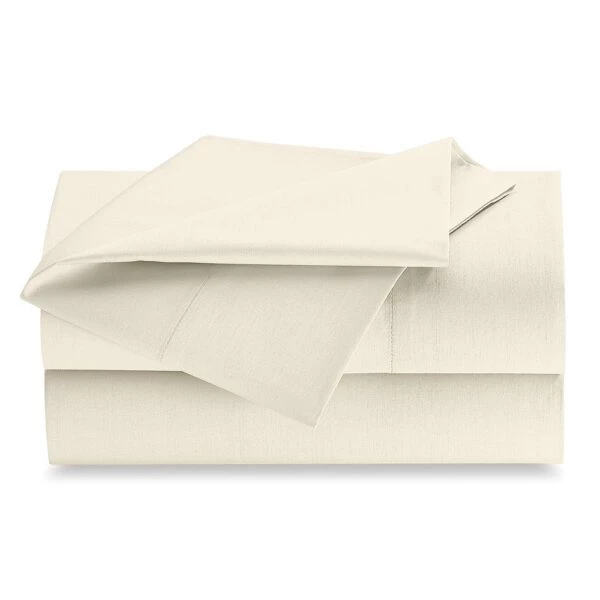 880885151307 81 x 115 Bone Flat Sheets Packaged and stitched in USA