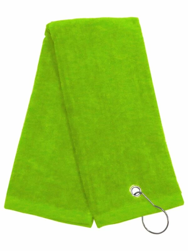 Lime Tri-Fold Golf Towel