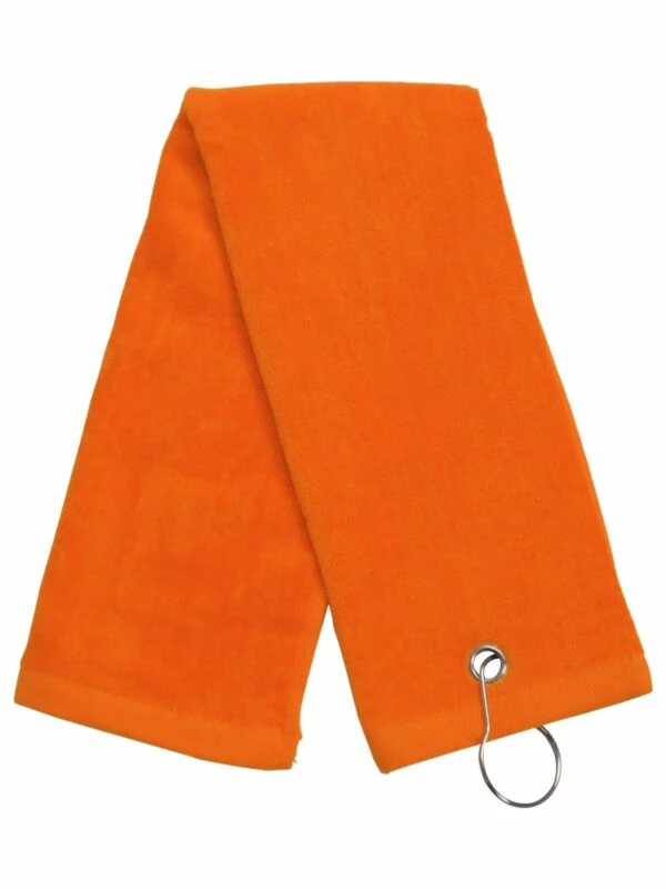 Orange Tri-Fold Golf Towel