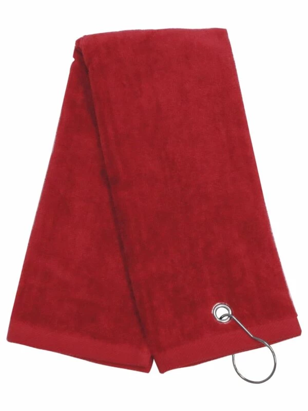 Red Tri-Fold Golf Towel