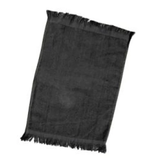 Black Fringed Towels