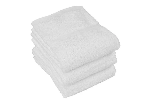 880419859358 13 x 13 White Wash Cloths 1.5 lbs 100% Cotton