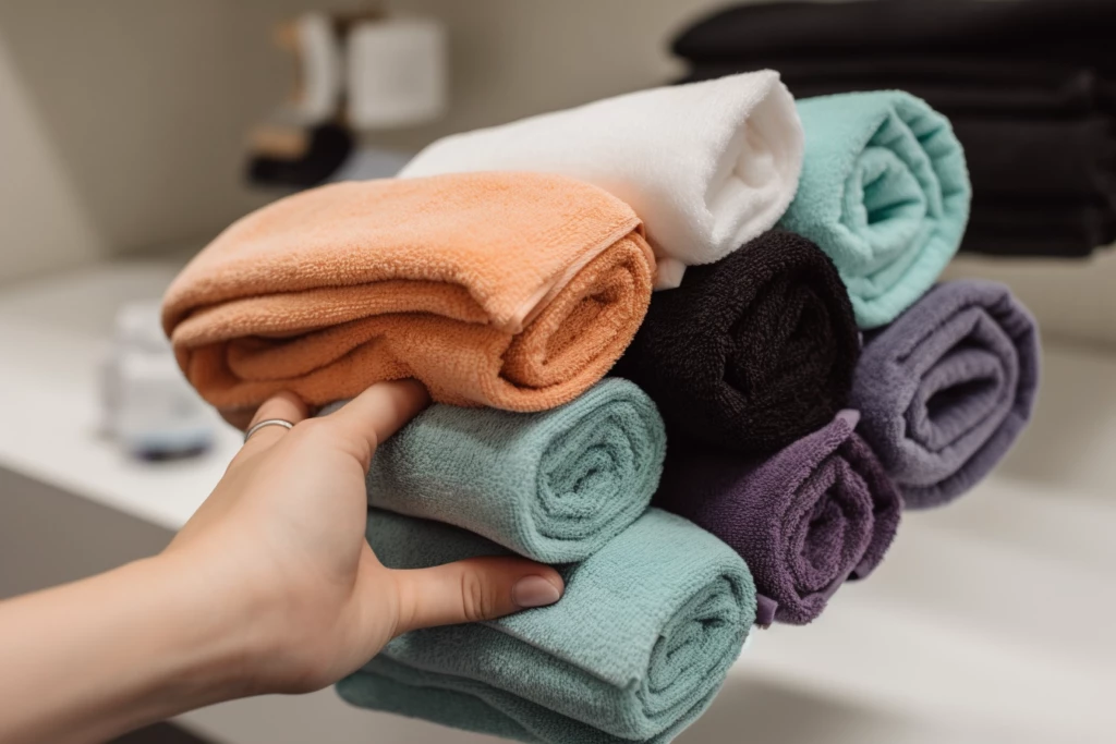Wholesale Salon Towels A close up image of multiple salon towels of various col 977f3860 ef13 461c 94ab 44ce3fd83a7d Salon Towels Wholesale